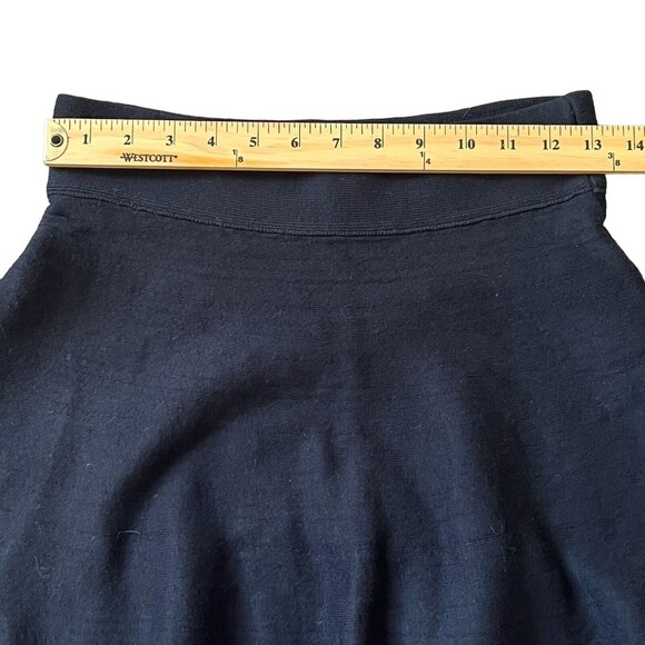 Talula‎ Aritzia Knit Flounce Mini Skirt Womens XS 100% Cotton Black - Picture 6 of 7